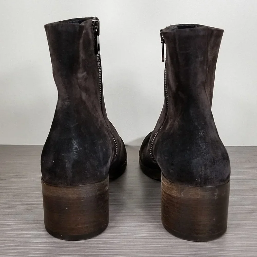 Vince 'Ruth' Block Heel Bootie, Peat (Brown) Suede, Womens Size 5.5 / 35.5 - Picture 5 of 9